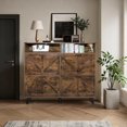 thumbnail image 1 of Armoire de Rangement Polyvalente pour Chaussures avec Crochets et Tablettes, Design Rustique, 1 of 1