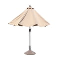 thumbnail image 2 of Boyel Living 10-ft Patio Umbrella Outdoor Sun Protection with 24 LED light Market Umbrella for Garden,Courtyard, Pool, Lawn(Tan), 2 of 9