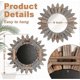 thumbnail image 4 of Wall Mirror 30cm Rustic Wood Farmhouse Boho Mirror Wall Decor for Bedroom Living Room Entryway, 4 of 5