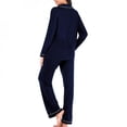 thumbnail image 3 of Pantalon à Manches Longues pour Femmes Pyjama Costume Violet XL, 3 of 6