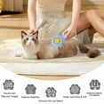 thumbnail image 4 of One-Click Self-Cleaning Pet Comb Stainless Steel Needle Massage Brush Hair Removal Flea Comb Size 7.87x3.94x1.57 Inches (Blue/B), 4 of 6