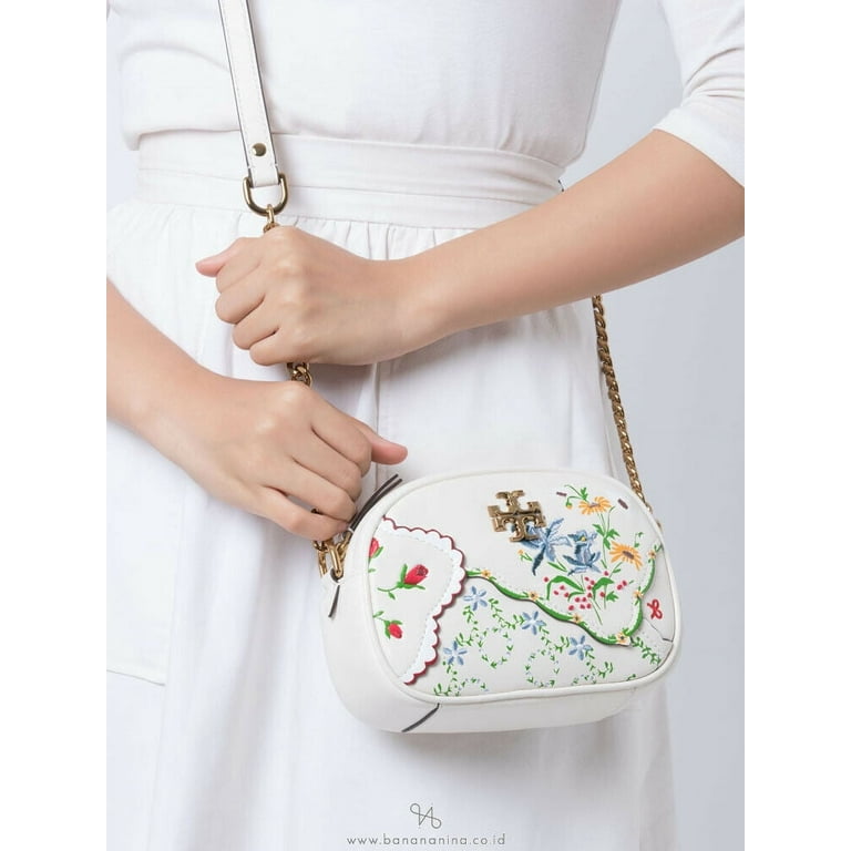 Tory+Burch+Kira+Camera+White+Mixed+Floral+Ivory+Afternoon+Tea+