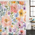 thumbnail image 2 of Watercolor Floral Bathroom Shower Curtains with 12 Hooks Polyester Waterproof Shower Curtain for Stalls and Bathtubs Blooms Flowers Bright Wildflowers Decorative Bathroom Privacy Curtain 54x78 Inches, 2 of 8