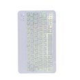 thumbnail image 4 of con retroiluminación LED sin cables para Pad Tablet PC Computadora Interruptores mecánicos portátiles para trabajo blanco Hugo Teclado bluetooth, 4 of 5