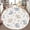 Color 2, variant on Washable Non Slip 6ft Round Rug, Cute Elephant Soft Blue Gray Tones Leaves Circle Area Rugs with Tassels Carpet for Nursery Bedroom Living Room Playroom Tent rug Tent Castle