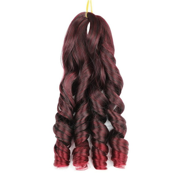 Wentin French Curl Braiding Hair 14 Inch 1 Packs Short Wavy Braiding Hair Pre Stretched for Box Braids Yaki Texture Loose Wave Curly Braiding Hair For Black Women