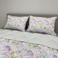 thumbnail image 2 of Spring Comforter & Sham Bedding Set, Pastel Wildflower Branches Butterflies Chamomile Meadow Herbal, 3 pcs Duvet Set Microfiber Filling Quilt, 5 Sizes, Lime Green Pale Pink, by Ambesonne, 2 of 4