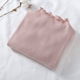 thumbnail image 4 of Girl Basic Top Solid Color Children Knitted Sweater Warmer Underwear Clothing Comfortable Soft Warm Kids Knitwear Clothes Pink 100cm, 4 of 11
