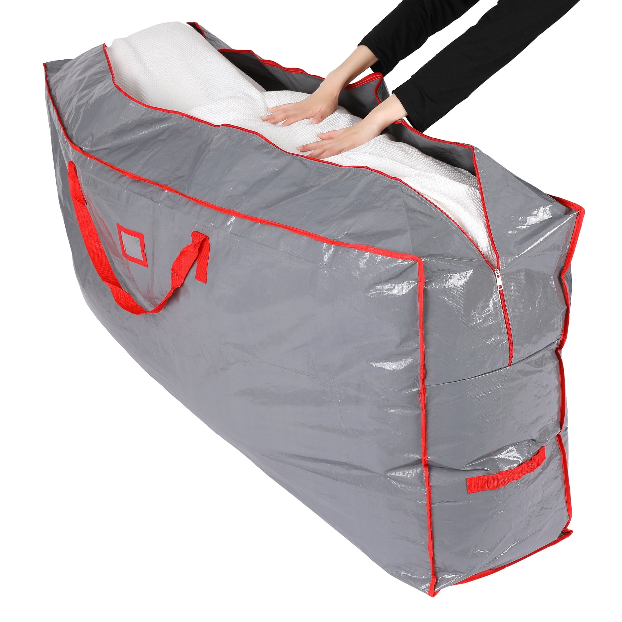 Unique Bargains Foldable Moving Storage Bags for Closet Organizers Gray 65x30x15in