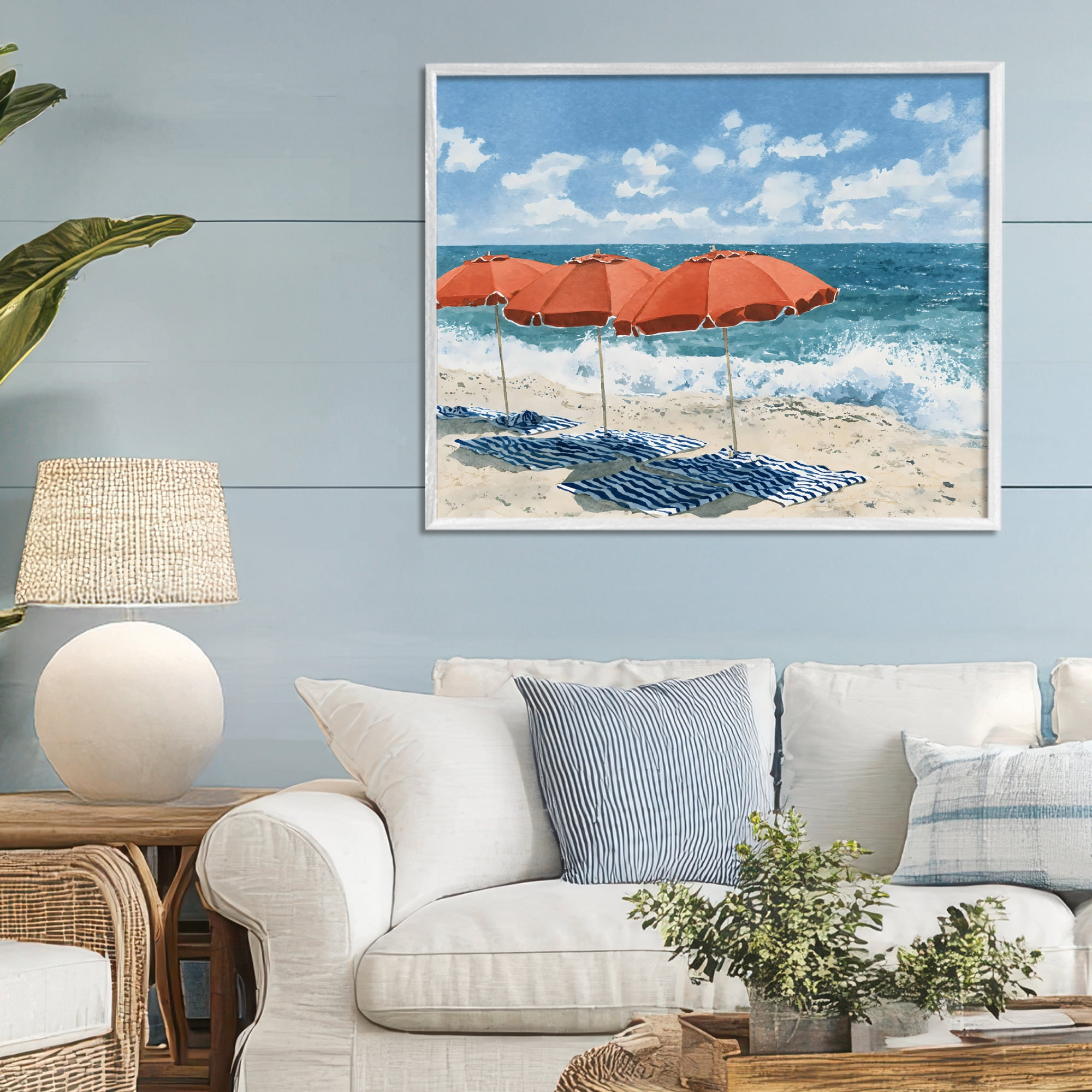 Stupell Industries Shade From The Sun White Framed Giclee Art, design by Franklyn Gregory
