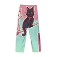 thumbnail image 3 of Lsque Cats On Broomstick Print Men's Pajama Pants, Lounge Pant - Comfortable Home Wear,Elastic Waistband, Stylish Design-Medium, 3 of 9