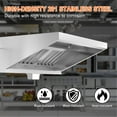 thumbnail image 7 of HAN'KITCHEN'LON'S 4FT Stainless Steel Commercial Exhaust Hood for Concession Trailers, featuring 2 Removable Filters, Grease Cup, Hood Light, and Rust Resistance. NSF Listed for Restaurant Use, 7 of 7