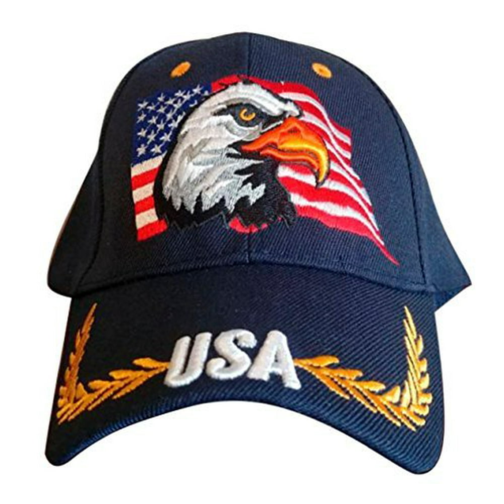 Patriotic American Eagle and American Flag Baseball Cap USA 3D