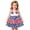 2Multicolour, variant on lnmuld Toddler Girls Independence Day Tiered Dress Red White Blue Gingham Flag Heart Embroidery Sleeveless Party Outfit Size:12-18 Months