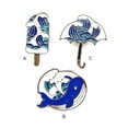 thumbnail image 3 of Minnieouse Broches Paraguas de dibujos animados Ballena Olas divertidas Esmalte de solapa Insignia Manualidades para adultos Accesorios para la Ropa, zapatos y accesorios Miscelánea Helado Minnieouse  AP010468-01, 3 of 6