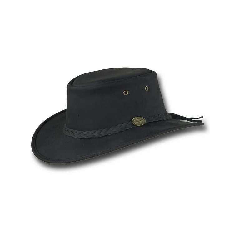 Barmah Hats Foldaway Bronco Leather Hat - Item 1060 