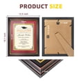 thumbnail image 5 of Atsknsk Red Brown Diploma Frame with Gold Beads, HD Plexiglass, and Red Over Gold Mat for 11x14 or 8.5x11 Documents. Perfect for wall display., 5 of 5