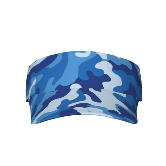 Blue Camouflage Visor Hats Adjustable Beach Sun Visors Sports Outdoor Visor For Women Men