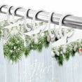 thumbnail image 5 of Christmas Snowman Shower Curtain, 36" x 72", Xmas Tree Snowflake Bird Winter Blue Board Waterproof Bathroom Curtain Washable Shower Curtain Set with 12 Hooks, 5 of 6