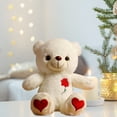 thumbnail image 6 of Chamoist Glowing Plush Bear Stuffed Animal,Teddy Bear Stuffed Animal,Christmas Cute Animal Plushies,Plush Bears for Valentines Day,Colorful Night Light Bear Doll,Ribbon Light Rose Imprint Bear Gift, 6 of 8