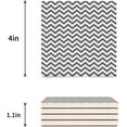 thumbnail image 3 of FMSHPON Gray and White Chevron Set of 6 Coaster for Drinks, Absorbent Ceramic Stone Coasters Cup Mat with Cork Base for Home Kitchen Room Coffee Table Bar Decor, 3 of 4