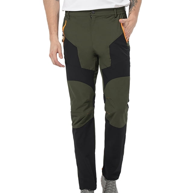 WEAIXIMIUNG Mens Pants Stretch Slim Fit Snow Fashion Men's Work Clothes Slim Straight Leg Pants