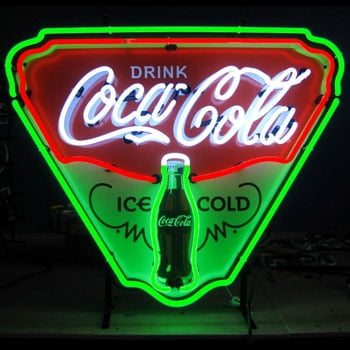 New Coca Cola Coke Bottle Man Cave Neon Light Sign 17"x8" Real Glass Poster 