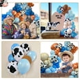 thumbnail image 4 of Juego de guirnaldas con forma de arco con globos para decoración de fiesta, 158 piezas, diseño de vaca azul, 4 of 6