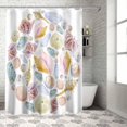 thumbnail image 3 of Shower Curtain Ocean Shell Shower Curtains for Bathroom Decor Marine Life Shower Curtain Sets with Hooks Waterproof Fabric Bath Curtain Standard 72" X 72", 3 of 6