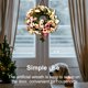 thumbnail image 5 of Inteprter de flores navideñas decorativa para colgar en la pared de la puerta principal guirnaldas, 5 of 6