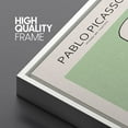 thumbnail image 4 of PixonSign Framed Canvas Print Wall Art Pablo Picasso Green Geometric Line Art Abstract Shapes Illustrations Modern Art Decorative Minimal Relax/Calm for Living Room, Bedroom, Office - 16"x24" WHITE, 4 of 5