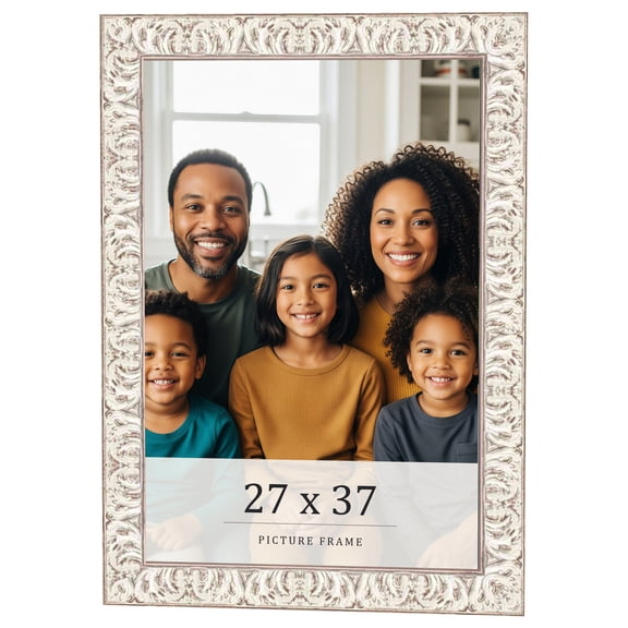 27x37 Frame White Real Wood Picture Frame Width 1.5 inches | Interior Frame Depth 0.5 inches |