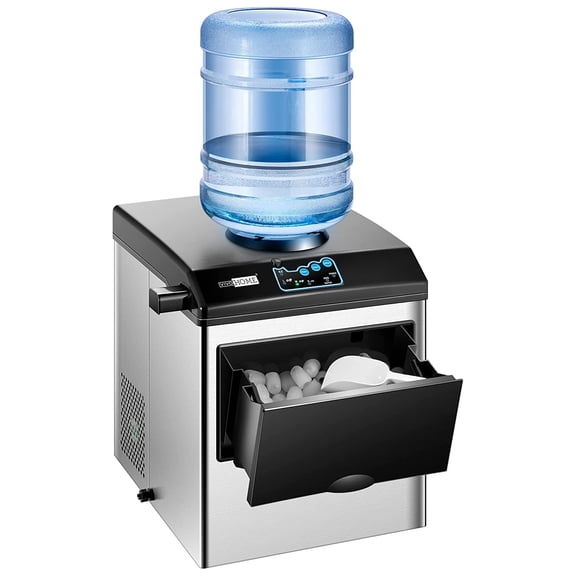 SPECSTAR Electric 2 in 1 Countertop Ice Maker, Ice Cube Maker, Ice and Water Dispenser Machine 48lbs/Day