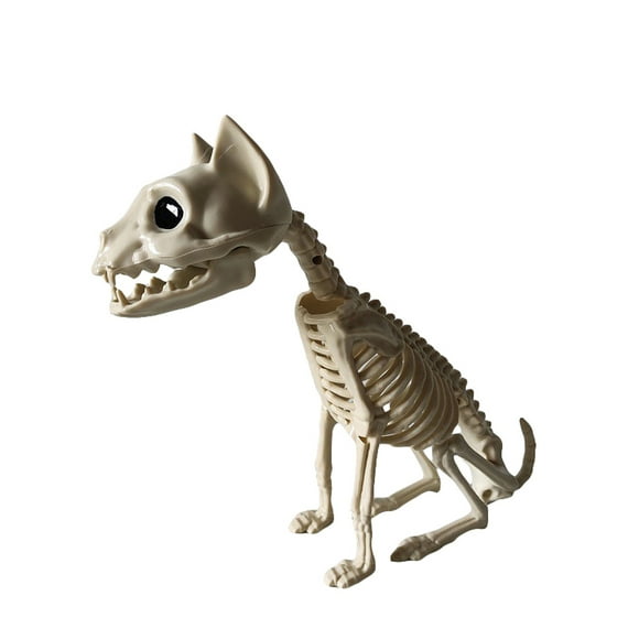 SUNSIOM Cat Halloween Skeleton Decoration, Cat Skull Skeleton Bones Prop Themed Parties, Haunted Houses