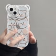 thumbnail image 3 of Funda de teléfono con cordón para iPhone, carcasa de TPU suave con diseño de gato de dibujos animados para modelos 14, 13, 11, 12, 16 Pro Max, XS, X, XR, 8, 7, 15, 14 Plus, 3 of 5