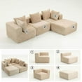 thumbnail image 6 of Spaco L-Shaped Combination Compression Sofa, Compressed Sofa, Magic Cube Sofa for Indoor as Livingroom, Beige, 6 of 12