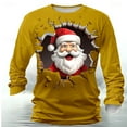 thumbnail image 2 of RXMEKW Haut à Manches Longues Imprimé de Noël Col Rond pour Hommes, Chemise Décontractée en Polyester, Vert Taille g, 2 of 3
