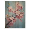 thumbnail image 3 of Designart "Apple Blossom Monochromatic gracefulness XI" Floral Print on Natural Pine Wood, 3 of 5