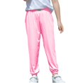 thumbnail image 2 of LIJCC Boys Girls Solid Color Wide Leg Sweatpants Summer Thin Elastic Waist Casual Loose Pants Mosquito-Proof Pants(Light Pink,7-8 Years), 2 of 5