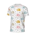 thumbnail image 6 of Wukai Little Elephant Print Men's Short-Sleeved Mesh T-Shirt,Quick-Dry Short Sleeve Workout T-Shirt-4X-Large, 6 of 8