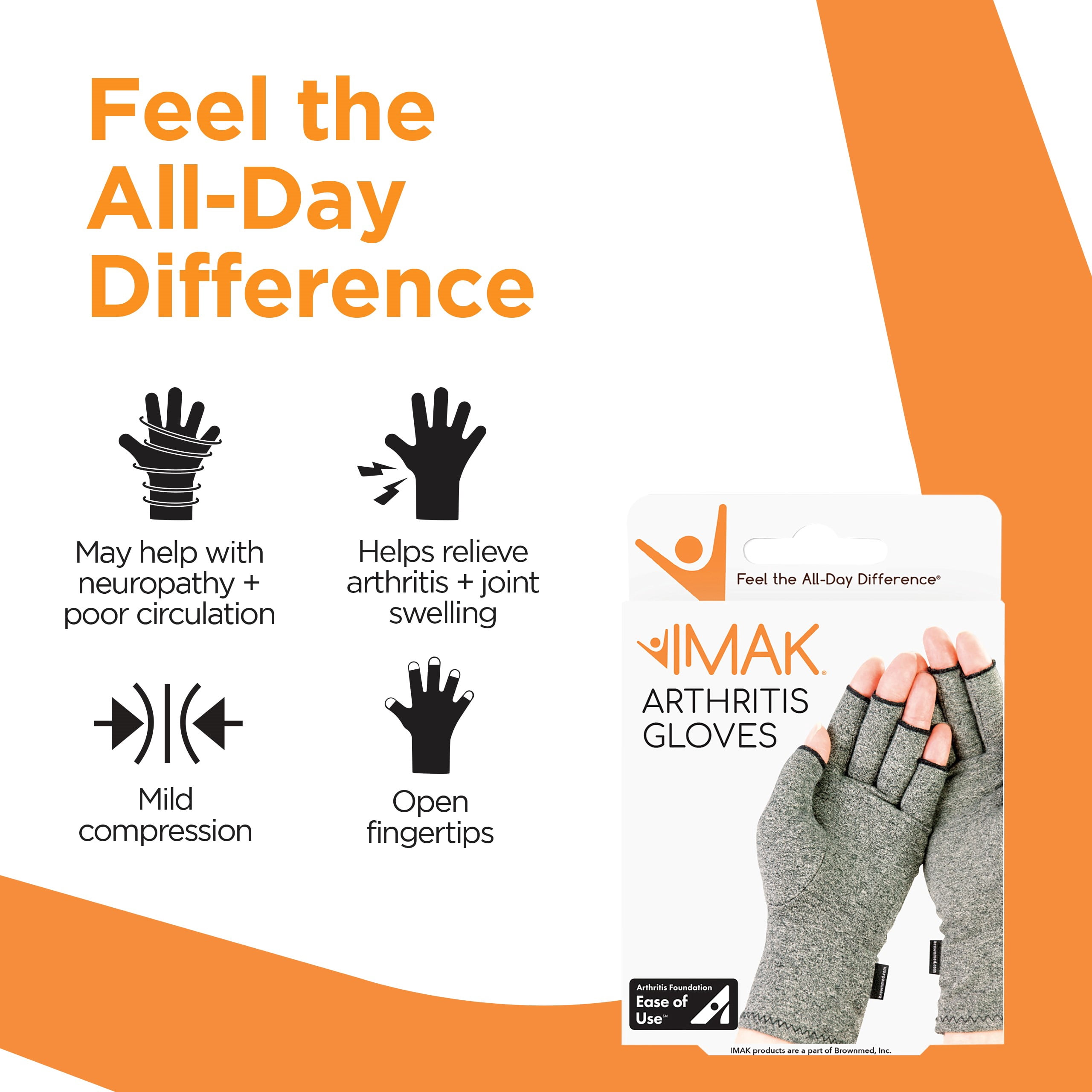 (2 pack) IMAK Arthritis Glove ''Extra-Small,1 Count''