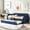 Blue, variant on Daybed with Trundle, Arched Back and Notched Arms - Classic and Comfortable
