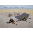 thumbnail image 2 of Remington, Frederic 18x13 Gold Ornate Wood Framed with Double Matting Museum Art Print Titled - Fight for the Waterhole, 2 of 4