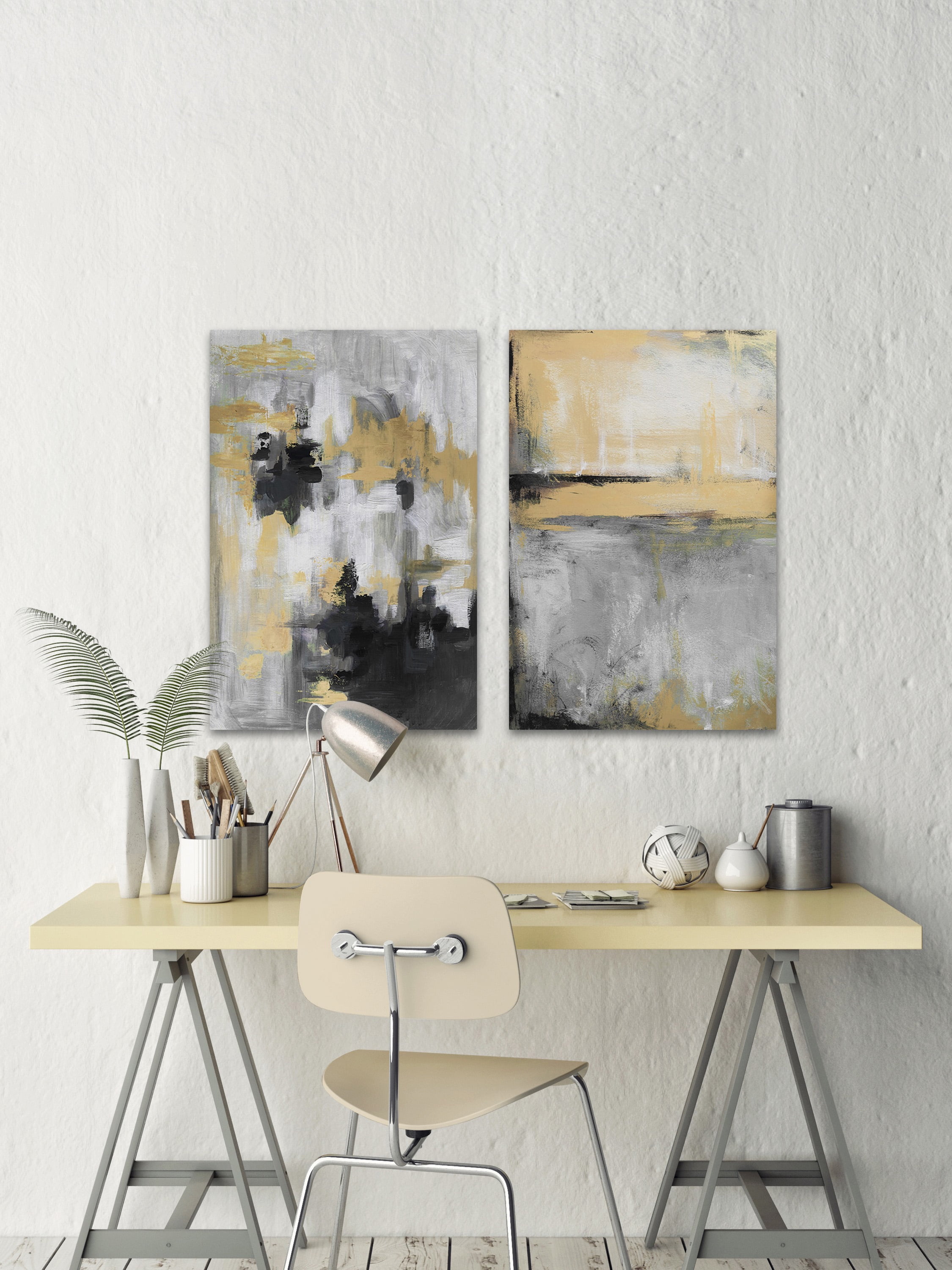 Marmont Hill Dark Cream Diptych
