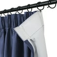thumbnail image 4 of TWOPAGES 100% Dupioni Silk 26 W X 96 L Inch Pinch Pleated Drape Light Filtering Curtain for Bathroom, 1 Panel, Indigo, 4 of 6