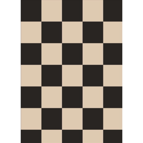 BERTHMEER 8'x10' Large Shag Area Rugs for Living Room Bedroom Dining Room Office Farmhouse Modern Checkered Contemporary Plush Soft Carpets Indoor Fuzzy Fluffy Washable Rugs, Black