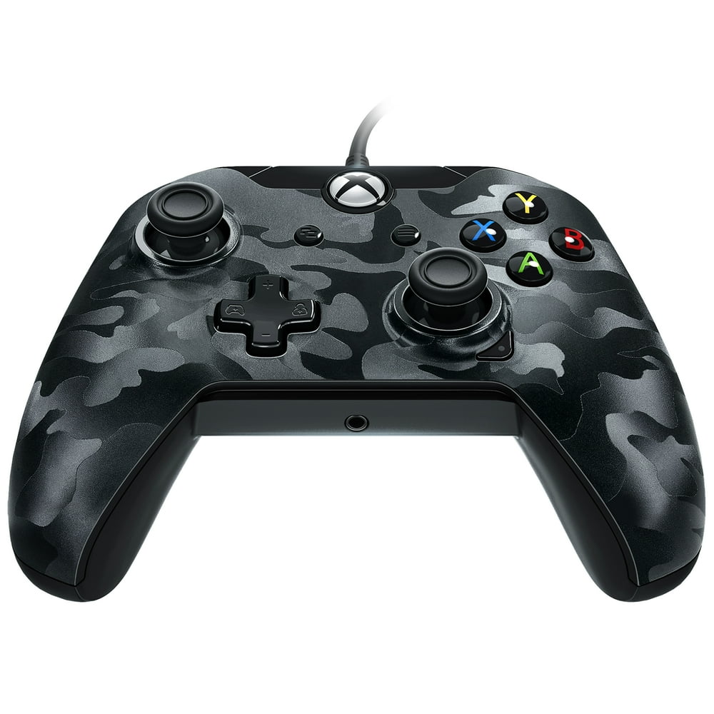 PDP Stealth Series Wired Controller for Xbox One, Xbox One X and Xbox One S, Phantom Black, 048