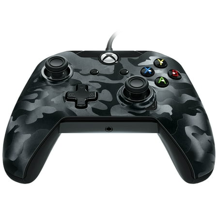 PDP Stealth Series Wired Controller for Xbox One, Xbox One X and Xbox One S, Phantom Black,