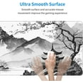 thumbnail image 5 of Japanese Cherry Blossom Gaming Mouse Pad XL 31.5×11.8 Inch Black White Watercolor Floral Mountain Extended Mousepad 30X80cm Non-Slip Rubber Base Stitched Edge Large Desk Pad for Gamer Office Home, 5 of 6