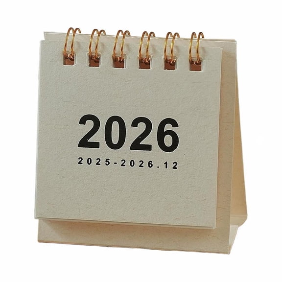 Desk Calendar 2025-2026, Standing Flip Desktop Calendar from July 2025 to Dec 2026, Thick Paper Twin-Wire Binding Monthly Desktop Calendar for Home Office School